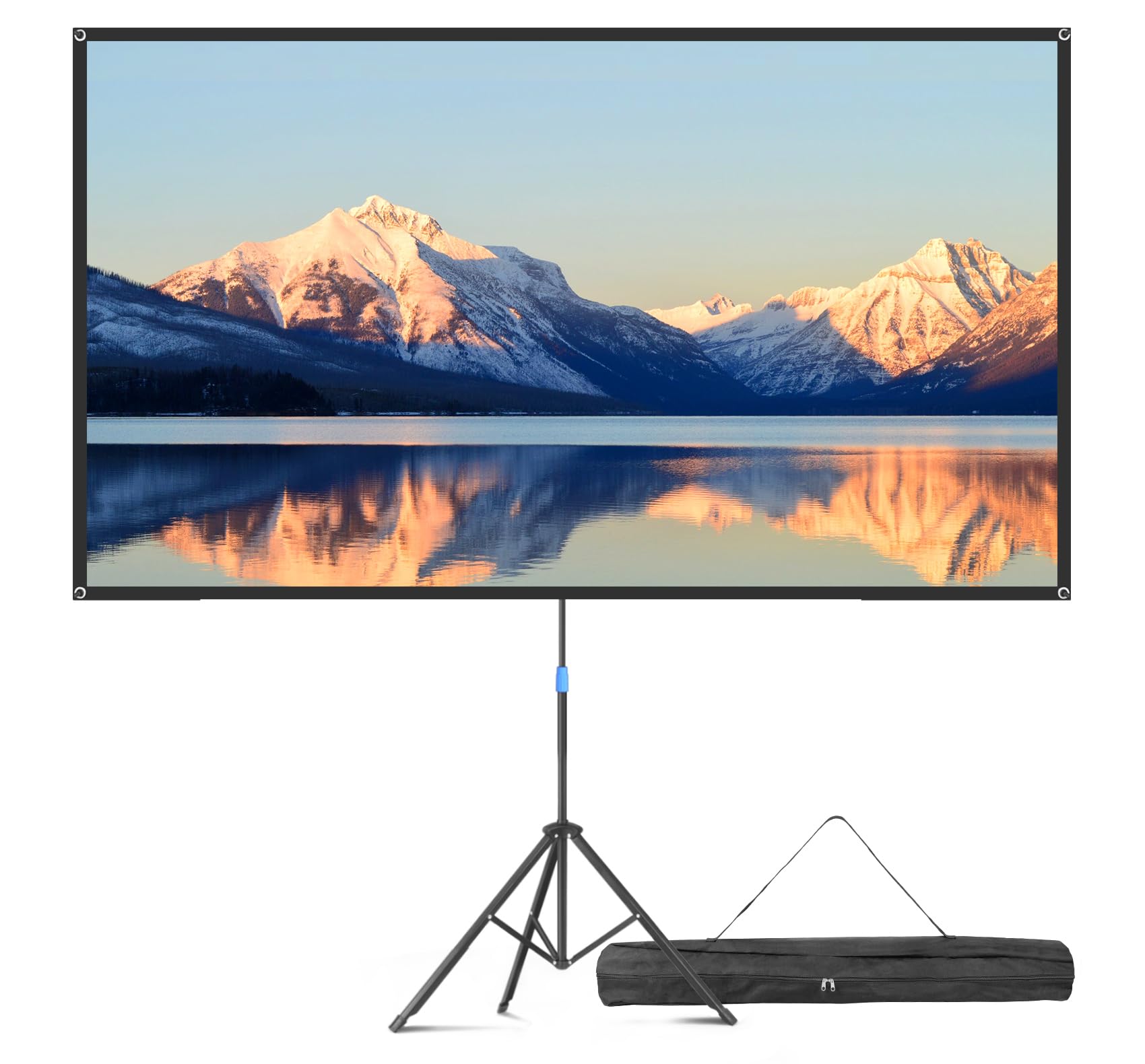 VISULAPEX 80" Écran Videoprojecteur 4K HD Mat, Idéal pour le Cinéma et le Bureau, Léger et Facile à Installer, Fibre de 